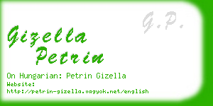 gizella petrin business card